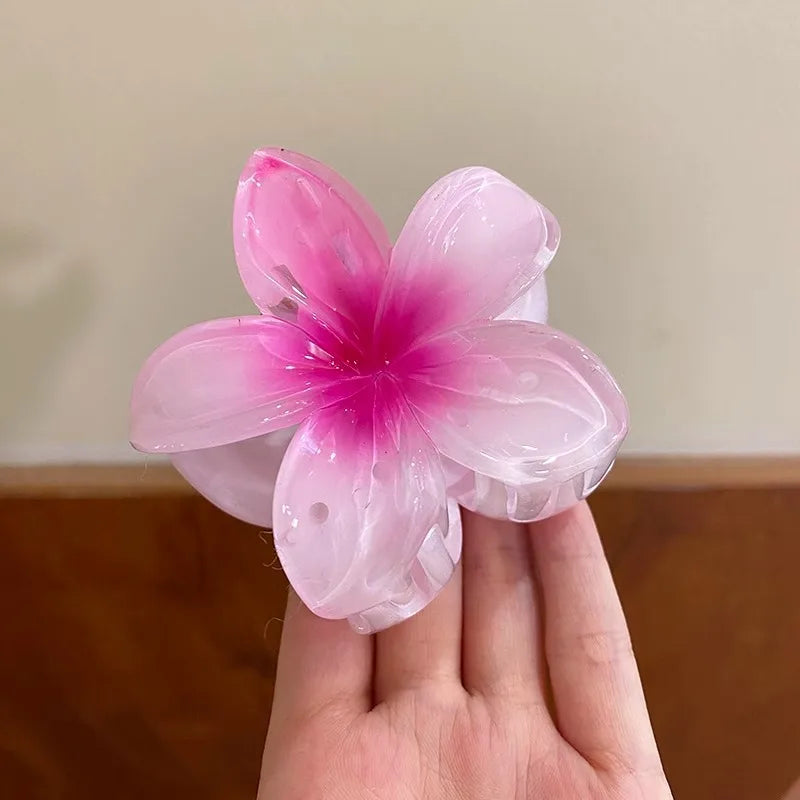 Sweet Gradient Flower Hair Claws