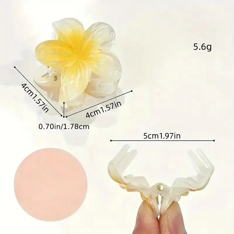 Sweet Gradient Flower Hair Claws