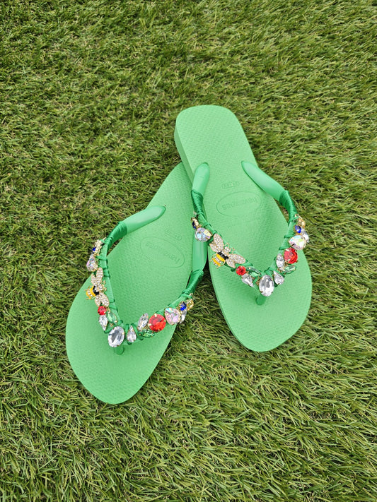 Green Bee Slippers